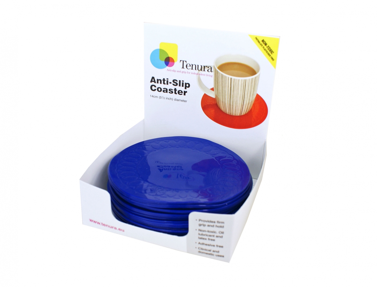 Able2 Anti-slip matten rond - displayrood 25 st