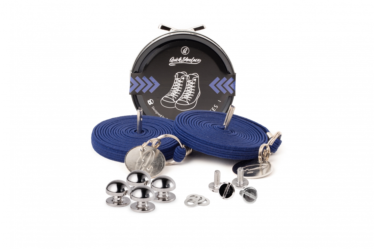Quickshoelaces                     - casuel donker blauw