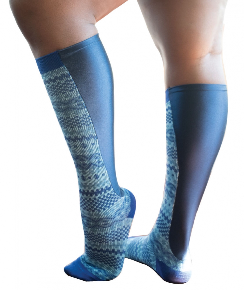 Xpandasox Fairisle  - blauw 35 - 41
